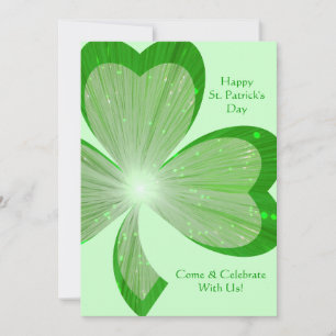 Shamrock 'Bonne Saint Patrick's Day' invitation ve
