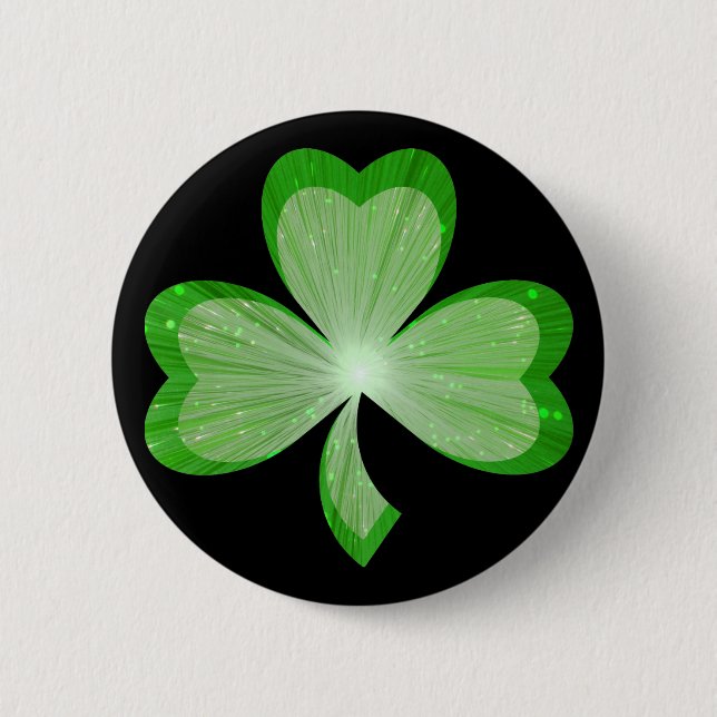 Shamrock bouton badge noir (Devant)