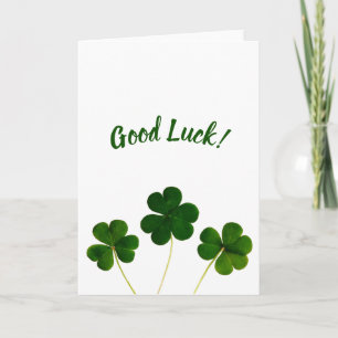 Shamrock Clover Bonne chance Carte blanche