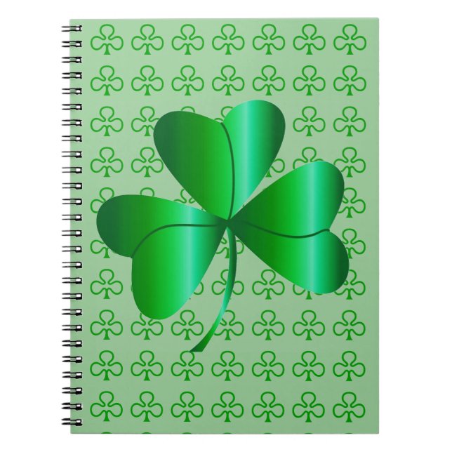 Shamrock de carnet de notes à spirale (Devant)