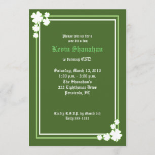 Shamrock de la Saint-Patrick Invitation d'annivers