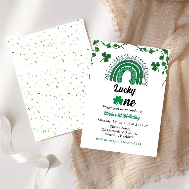 Shamrock de l'invitation à l'anniversaire de St Pa (Créateur téléchargé)
