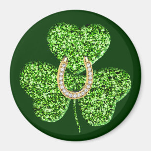 Shamrock De parties scintillant Et Aimant De Dépa