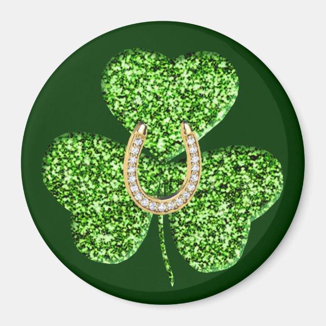 Shamrock De parties scintillant Et Aimant De Dépan (Devant)