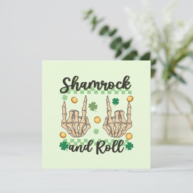Shamrock et rouleau - Squelette main (Debout devant)