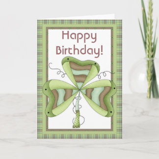 Shamrock irlandais 1 Bonne mars Carte d'anniversai