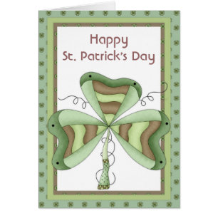 Shamrock irlandais 2 Bonne carte St. Patrick's Day