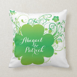 Shamrock irlandais personnalisé Coussin d'accent