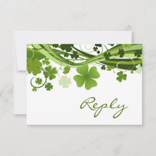 Shamrock irlandais (trèfle) épousant RSVP