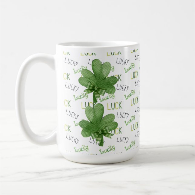 Shamrock Lucky Coffee Mug (Gauche)