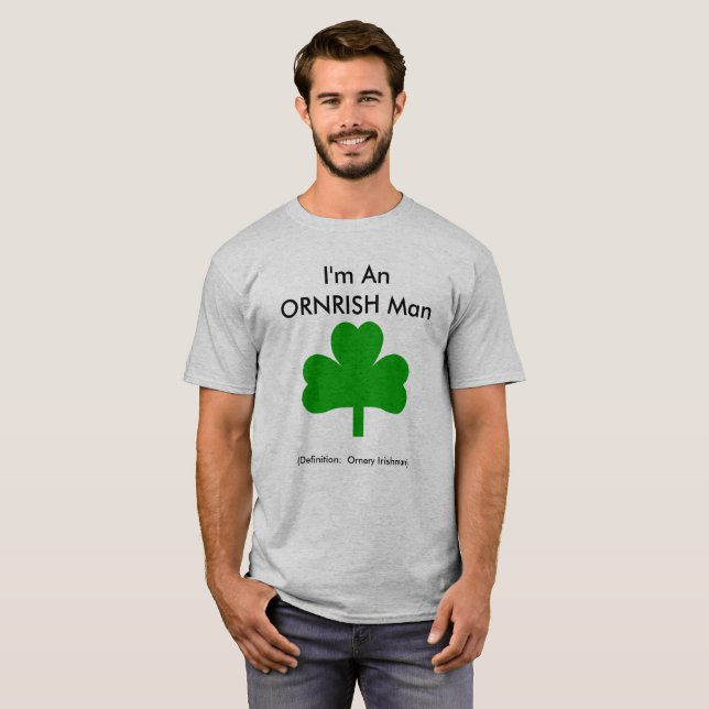 Shamrock méchant du T-shirt des hommes d'Irlandais (Devant entier)
