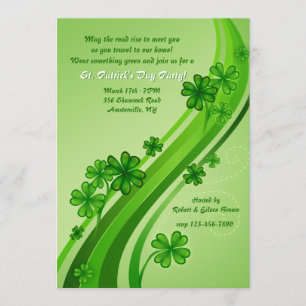 Shamrock Road St. Patrick's Day Party Invitation