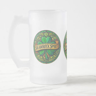 Shamrock Spirit Frosted Beer Mug