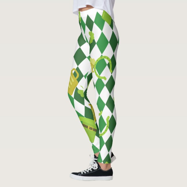Shamrock St. Patrick's Day Leggings (Gauche)