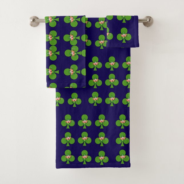 Shamrock St. Patrick's Day Vacances Enfants Dk Blu (En situation)