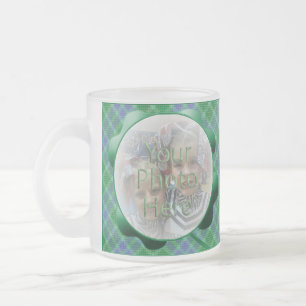 Shamrock Tartan Vert Plaid Customisé Photo Mug