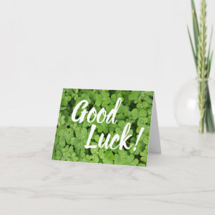 Shamrock vert Bonne chance carte de voeux