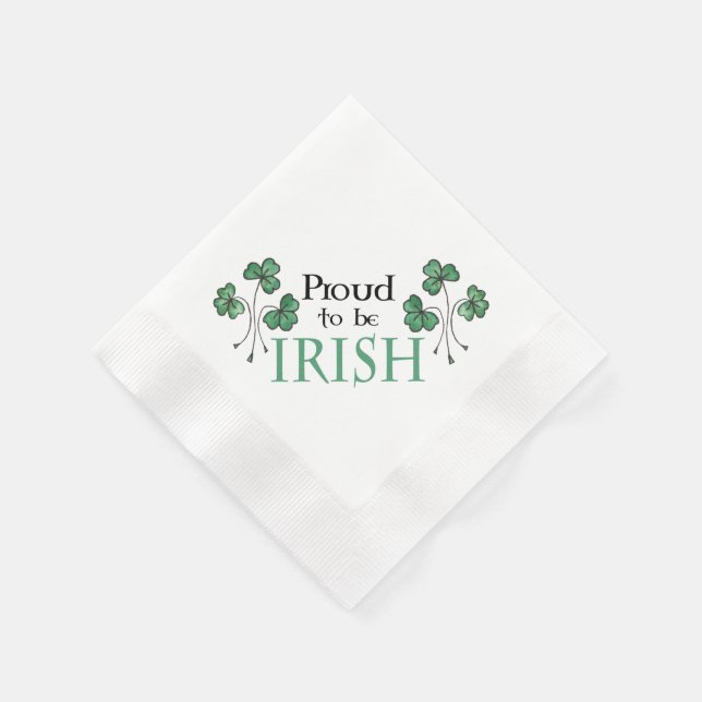 Shamrock vert fier d'être des serviettes en papier (Coin)