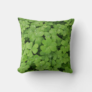 Shamrock vert frais, coussin St. Patricks chanceux