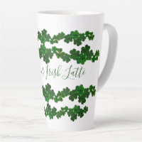 Shamrock vert Latté Mug irlandais personnalisé