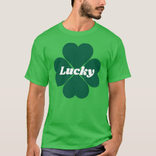 Shamrocks de St. Patty   T-shirt trèfle vert chanc