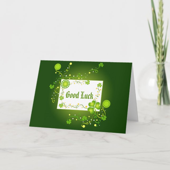 Shamrocks et bonne chance - Carte (Devant)