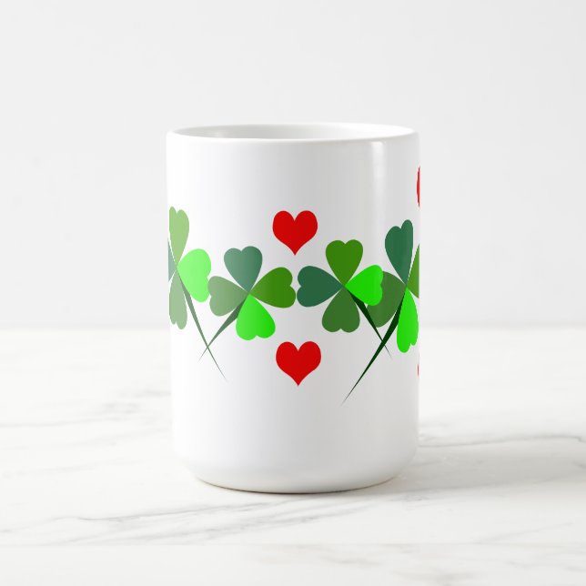Shamrocks et coeurs Mug (Centre)