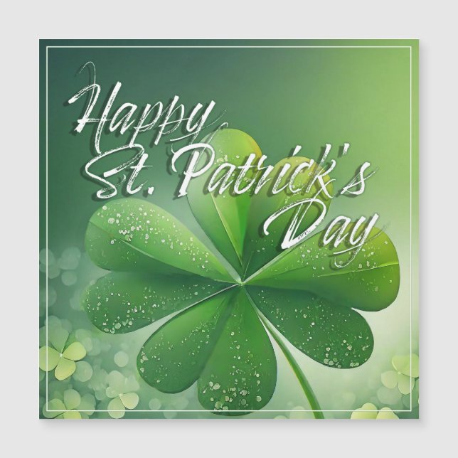 Shamrocks verts Bonne St. Patrick's Day (7) c (Devant)