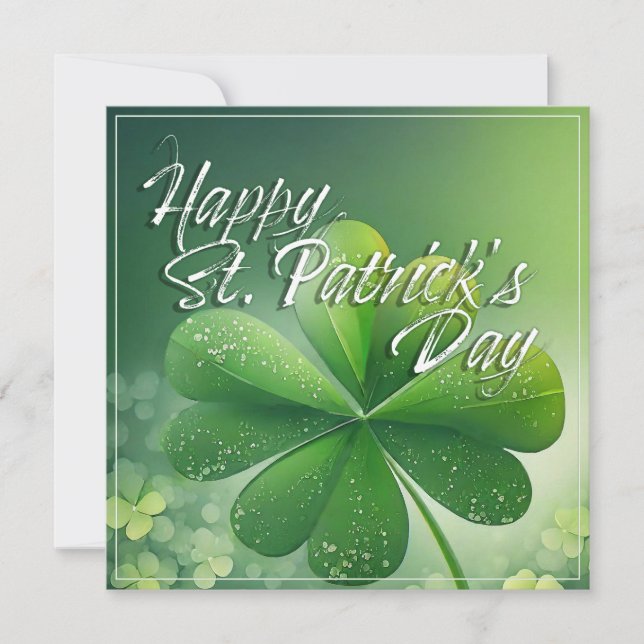 Shamrocks verts Bonne St. Patrick's Day (7) c (Devant)