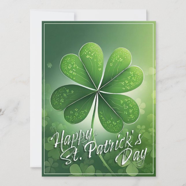 Shamrocks verts Bonne St. Patrick's Day (8) c (Devant)
