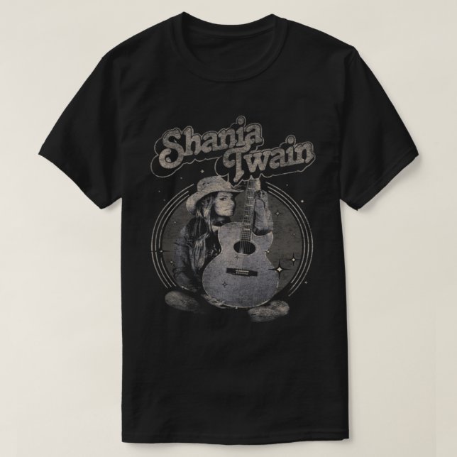 Shania Marine Guitare Photo Classique T-shirt Copi (Design devant)