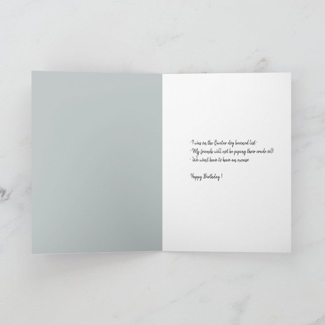 Shar Pei Joyeux Anniversaire ! Carte (Intérieur)