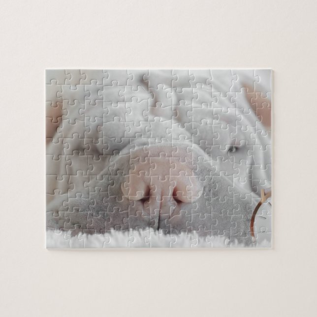 SHAR PEI SLEEPER CHIEN CLOSEUP PUZZLE (Horizontal)