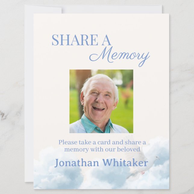 Share A Memory Sign Funeral Template (Devant)