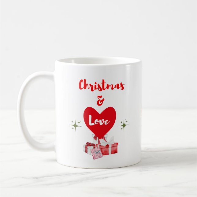 Sharing Christmas Love Photo Customizable Mug  (Gauche)