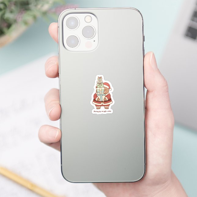 Sharing Joy Christmas Sticker | Cute Santa Gift  (Téléphone)