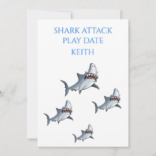 "SHARK ATTACK" JOUER DATE INVITATION