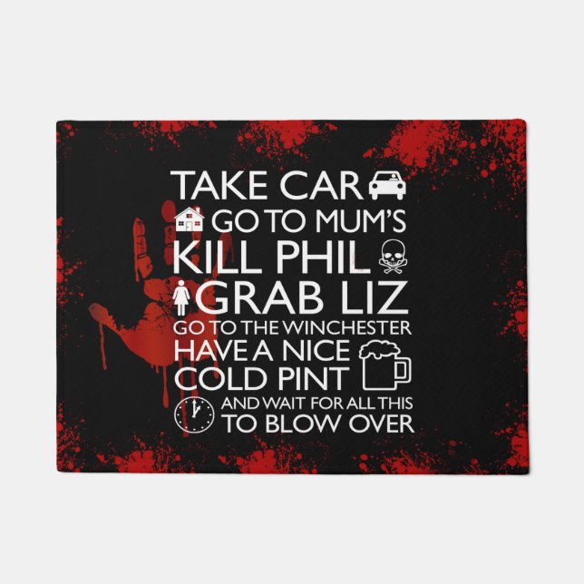 Shaun du tapis de porte de citation d'inspiration  (Devant)