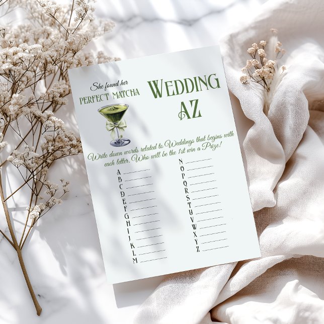She Found Her Perfect Matcha Bridal Shower Game (Créateur téléchargé)