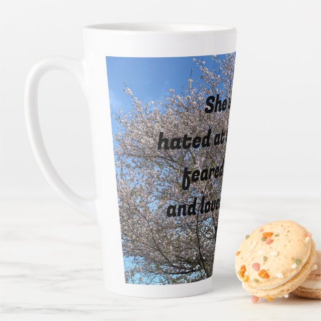 "She was hated at tea parties . . ." Latte Mug (En situation)