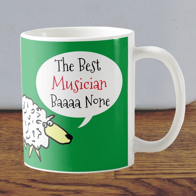 Sheep Design Meilleur Musicien Café Mug (Créateur téléchargé)