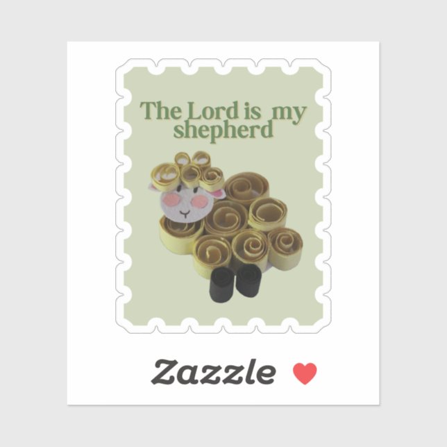 Sheep stamp sticker christian (Feuille)