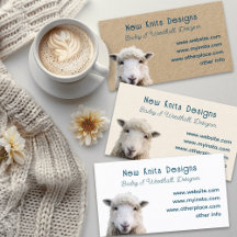Sheep Wool Arts Fibre Designer Cartes de visite