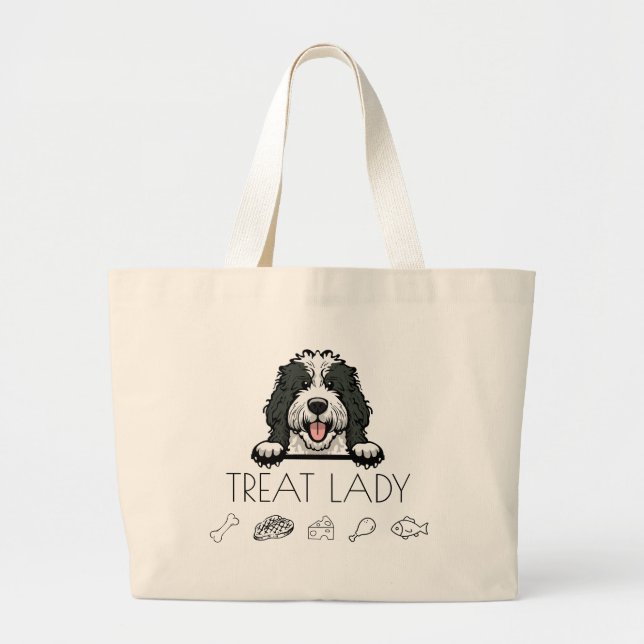Sheepadoodle Treat Lady Tote Bag (Devant)