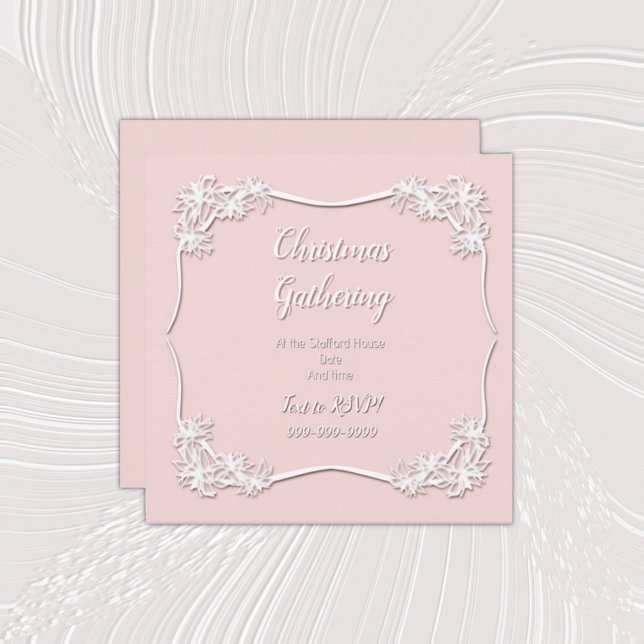 Sheer Poinsettia Lace Blush Invitation (Créateur téléchargé)