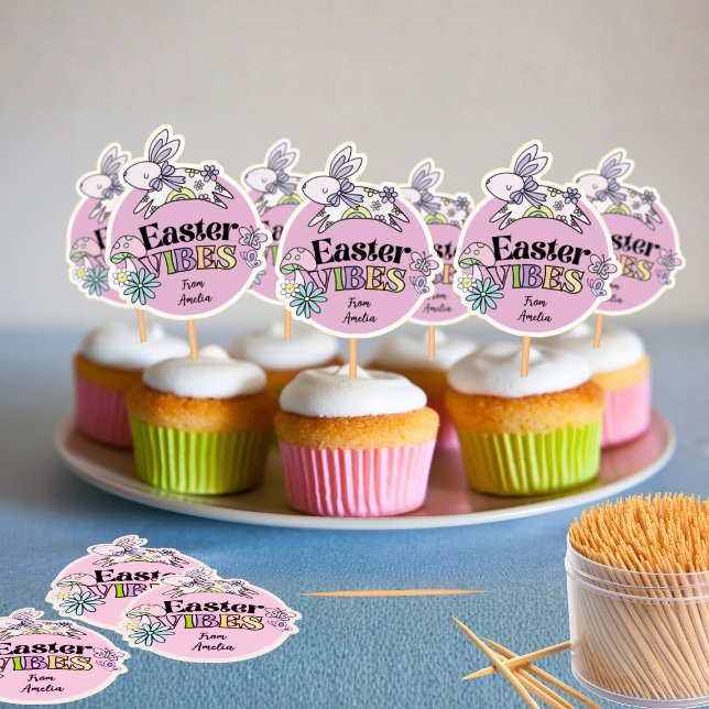 Sheet of 14 Easter Stickers Cupcake Toppers (Créateur téléchargé)
