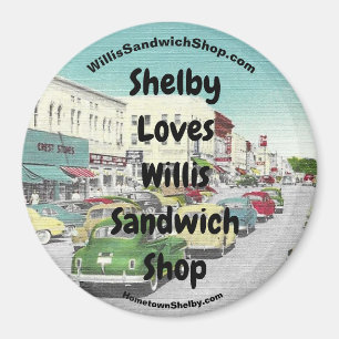 Shelby Loves Willis Sandwich Shop Frigo Magnet