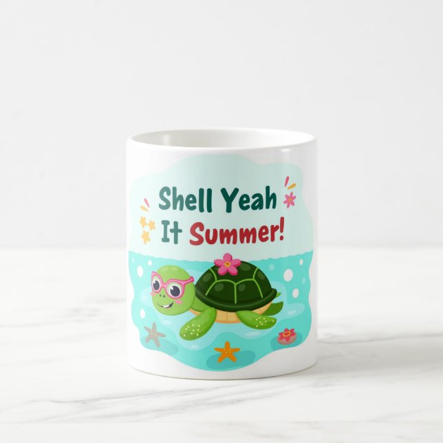 Shell Yeah It’s Summer Sea Turtle Mug (Centre)
