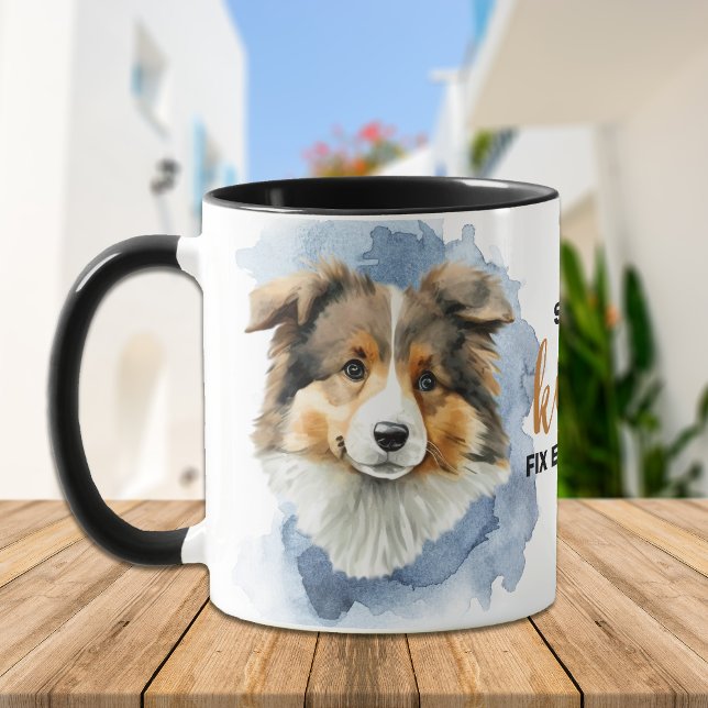 Sheltie Kisses Corriger tout Mug (Créateur téléchargé)