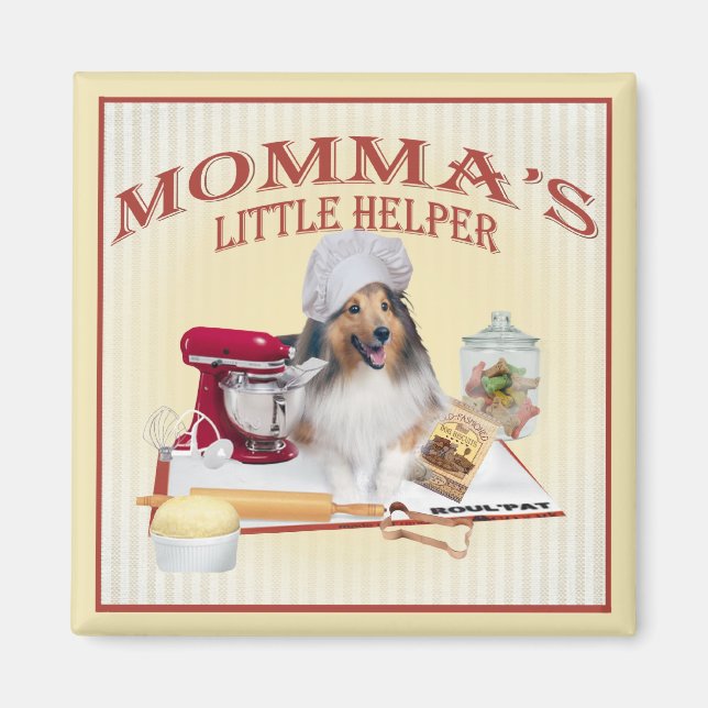 Sheltie Momma's Helper magnets (Devant)